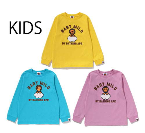 A BATHING APE BAPE KIDS BABY MILO CLOUD LS TEE