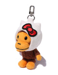 A BATHING APE BAPE x SANRIO CHARACTERS PLUSH DOLL KEYCHAIN HELLO KITTY - happyjagabee store