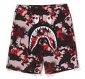 A BATHING APE MAP CAMO REGULAR FIT SHARK SWEAT SHORTS