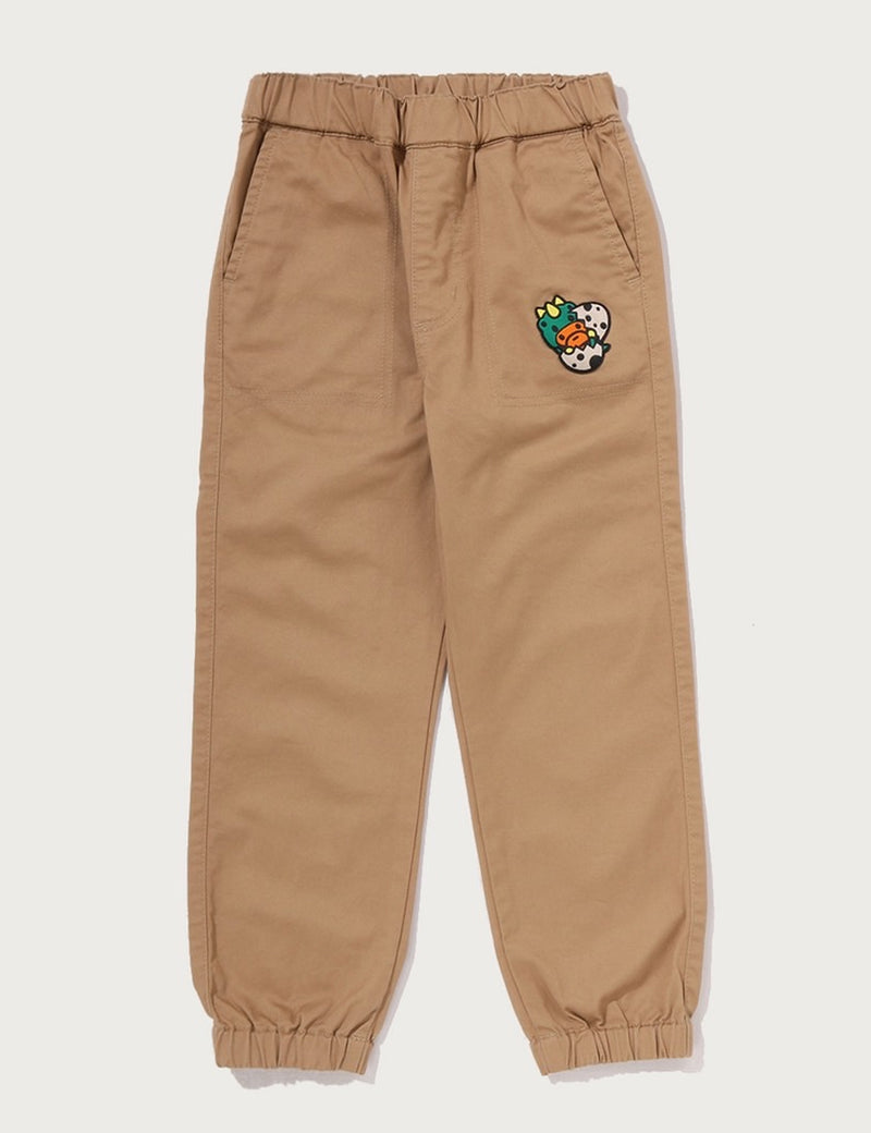 A BATHING APE BAPE KIDS BABY MILO DINOSAUR JOGGER PANTS