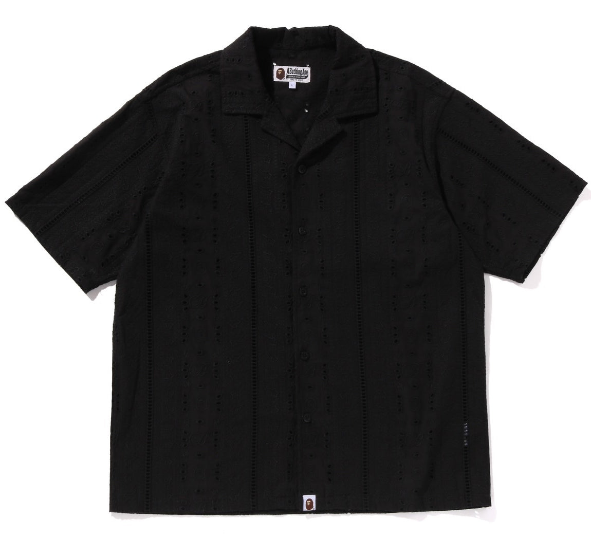 AAPE BY A BATHING APE ジャケットシャツ A BATHING APE EMBROIDERY OPEN COLLAR SS SHIRT – happyjagabee