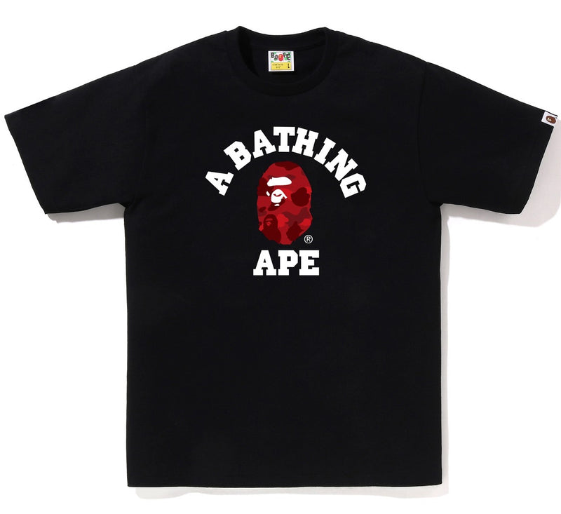 A BATHING APE COLOR CAMO COLLEGE TEE