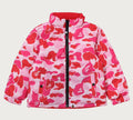 A BATHING APE BAPE KIDS ABC CAMO REVERSIBLE DOWN JACKET