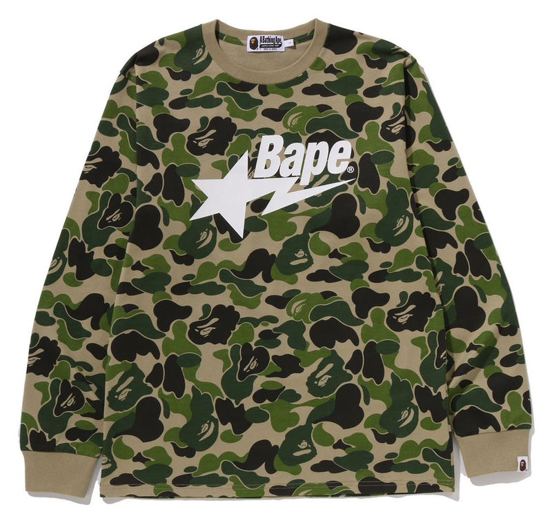 A BATHING APE ABC CAMO BAPE STA L/S TEE