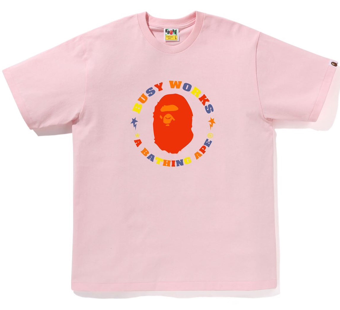 【A BATHING APE】4色展開 COLORS BUSY WORKS STA TEE UNISEX A BATHING APE COLORS BUSY WORKS STA TEE – happyjagabee store