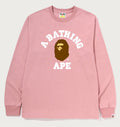 A BATHING APE COLLEGE L/S TEE