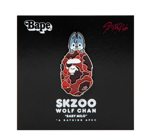 A BATHING APE BAPE x STRAYKIDS WOLF CHAN METAL PIN
