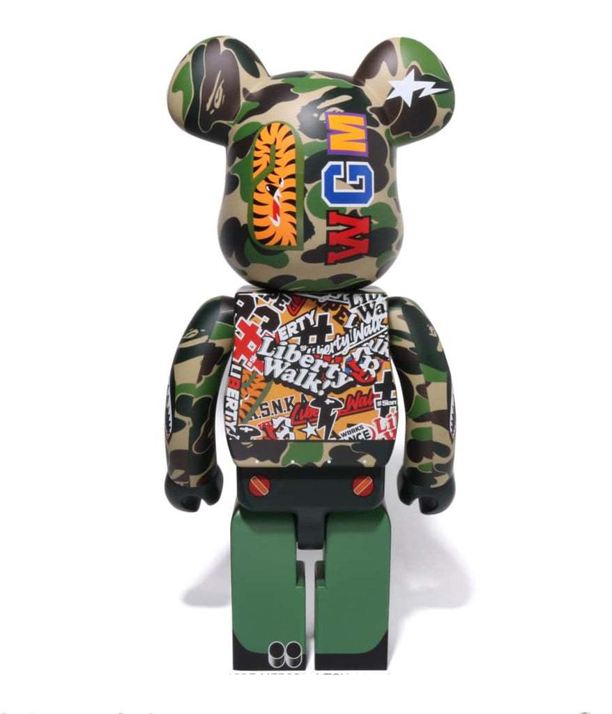 A BATHING APE BAPE x MEDICOM TOY LBWK x BAPE BE@RBRICK 1000% BEARBRIC ...