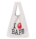 A BATHING APE Ladies' I LOVE BAPE LEATHER BAG