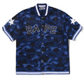 A BATHING APE COLOR CAMO MESH WARM UP RELAXED FIT SHIRT