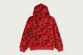 A BATHING APE COLOR CAMO HEAVY WASHED CROPPED FIT ZIP HOODIE