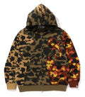A BATHING APE 1ST CAMO UPCYCLED RELAXED FIT FULL ZIP HOODIE