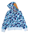 A BATHING APE Ladies' ABC CAMO CRYSTAL STONE SHARK FULL ZIP HOODIE