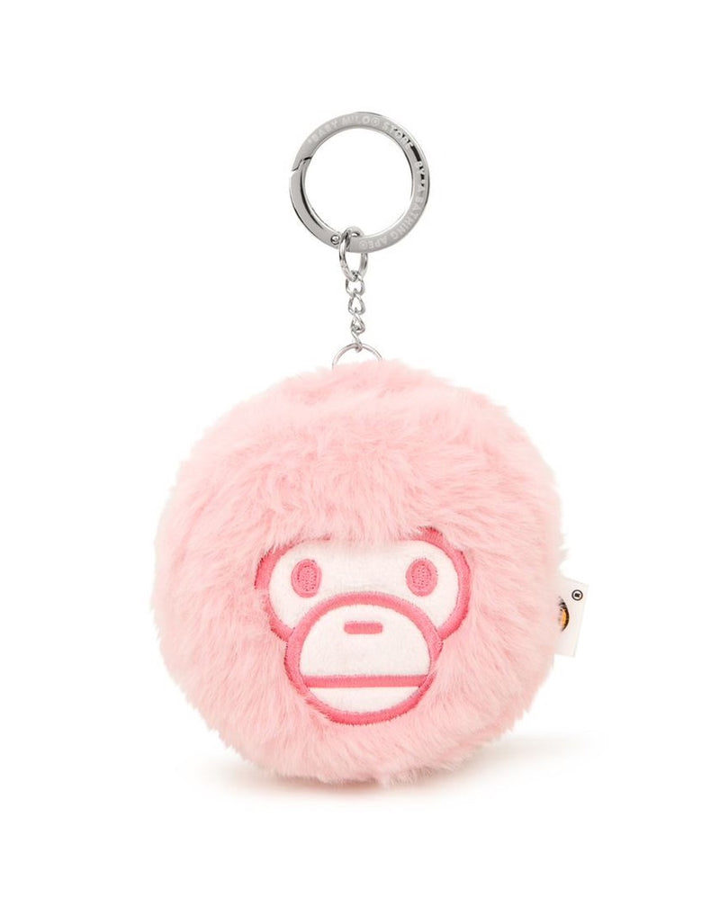 A BATHING APE - BABY MILO STORE BABY MILO PLUSH DOLL HEADPHONE HOLDER KEYCHAIN ( MINI POUCH KEYCHAIN )