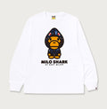 A BATHING APE COLOR CAMO MILO SHARK FZH LS TEE