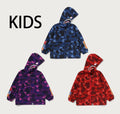 A BATHING APE BAPE KIDS COLOR CAMO SHARK HOODIE JACKET