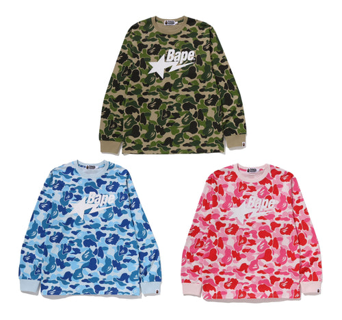 A BATHING APE ABC CAMO BAPE STA L/S TEE