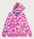 A BATHING APE STA CAMO SHARK FULL ZIP HOODIE