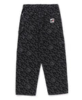 A BATHING APE METAL ONE POINT DOUBLE KNEE DENIM WORK PANTS