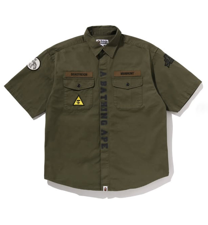A BATHING APE MULTI PATCH CPO SS SHIRT