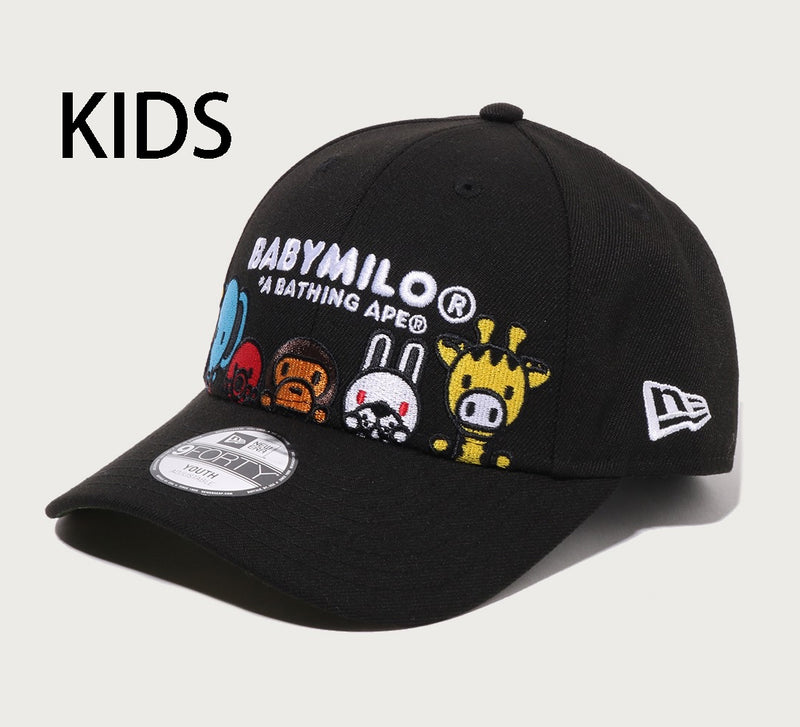 A BATHING APE BAPE KIDS BABY MILO FRIENDS NEW ERA 9FORTY CAP