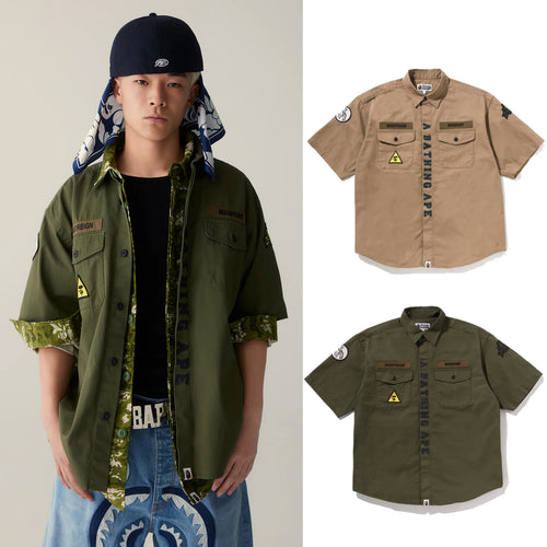A BATHING APE MULTI PATCH CPO SS SHIRT