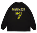 A BATHING APE BAPE CR7 LIFE MULTI LOGO POLY RELAXED FIT L/S FOOTBALL JERSEY