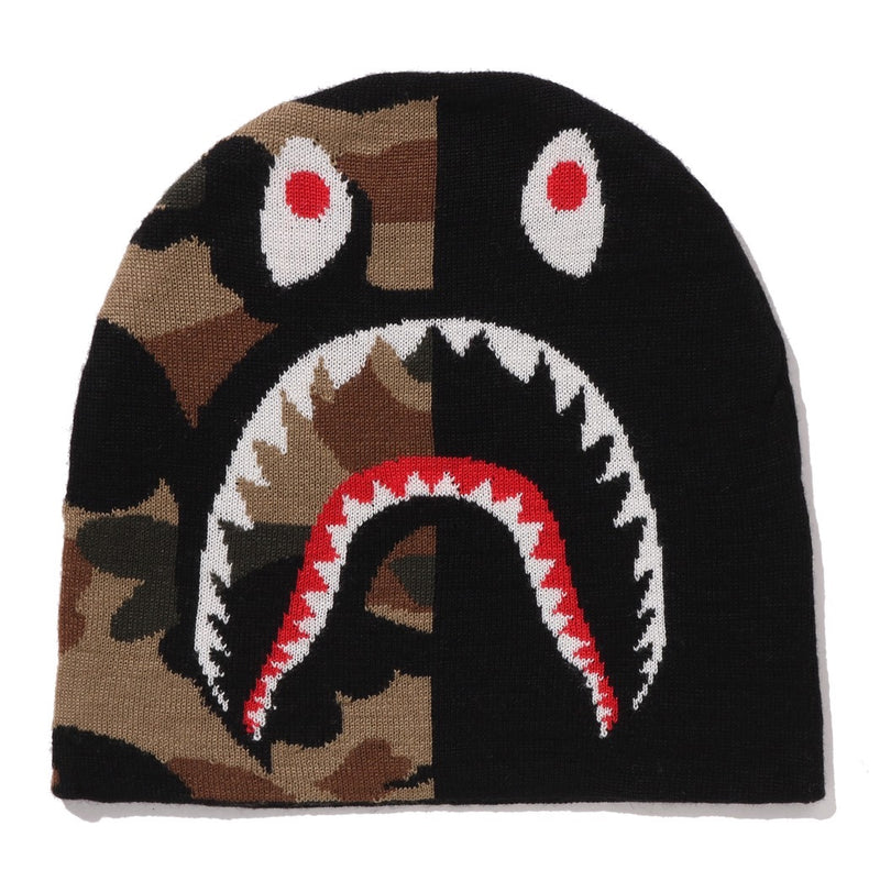A BATHING APE 1ST CAMO SHARK KNIT CAP