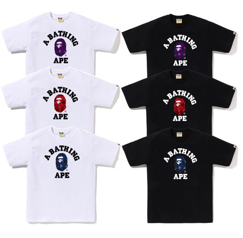 A BATHING APE COLOR CAMO COLLEGE TEE