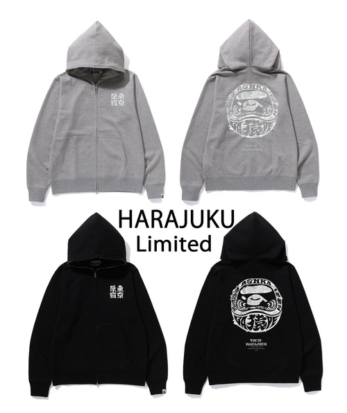 A BATHING APE BAPE STORE HARAJUKU DARUMA FULL ZIP HOODIE HARAJUKU LIMITED