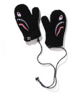 A BATHING APE Ladies' SHARK BOA MITTENS