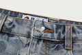 A BATHING APE Ladies' SOLID CAMO JACQUARD DENIM SKIRT