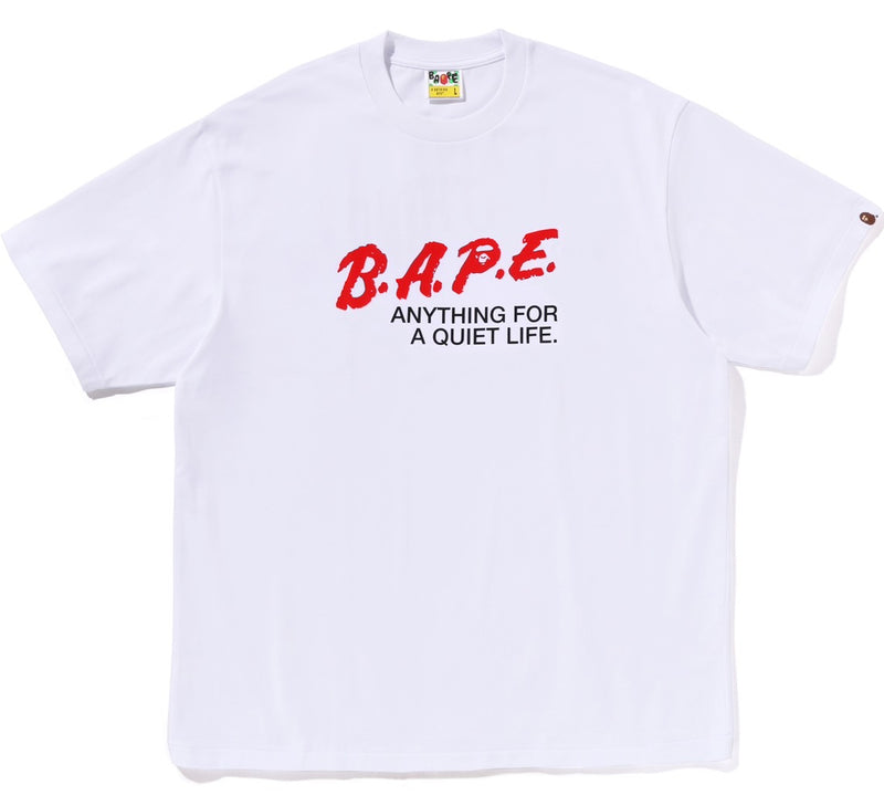 A BATHING APE BAPE MOTTO LOGO RELAXED FIT TEE