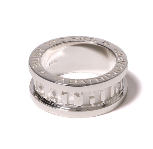 A BATHING APE BAPE LOGO RING SV925