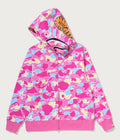 A BATHING APE STA CAMO SHARK FULL ZIP HOODIE