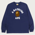 A BATHING APE COLLEGE L/S TEE