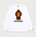 A BATHING APE COLOR CAMO MILO SHARK FZH LS TEE