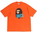 A BATHING APE STENCIL FONT APE HEAD RELAXED FIT TEE