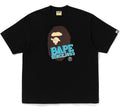 A BATHING APE STENCIL FONT APE HEAD RELAXED FIT TEE