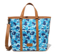 A BATHING APE ABC CAMO PU OSTRICH TOTE BAG