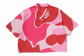 A BATHING APE Ladies' MEGA ABC CAMO OPEN COLLAR SHIRT