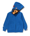 A BATHING APE BAPE KIDS MILO SHARK ZIP HOODIE - happyjagabee store