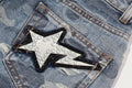 A BATHING APE Ladies' SOLID CAMO JACQUARD DENIM SKIRT