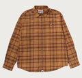 A BATHING APE ONE POINT FLANNEL CHECK LS SHIRT