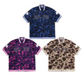 A BATHING APE COLOR CAMO MESH WARM UP RELAXED FIT SHIRT