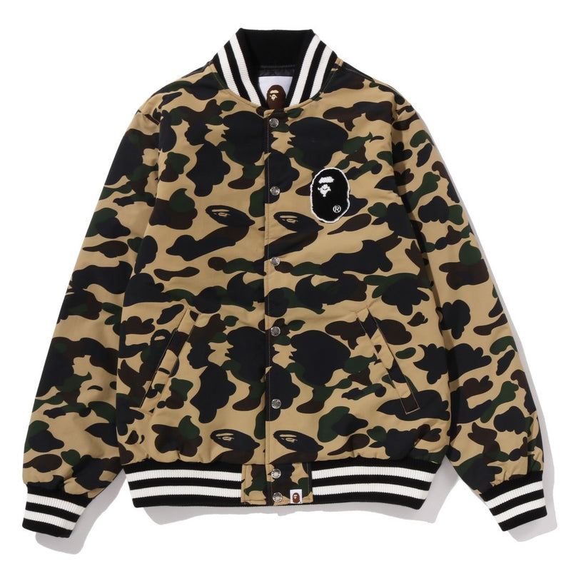 A BATHING APE 1ST CAMO VARSITY JACKET
