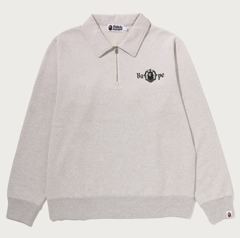 A BATHING APE SWEAT POLO SHIRT