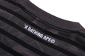 A BATHING APE SOLID CAMO STRIPE ONE POINT RELAXED FIT TEE