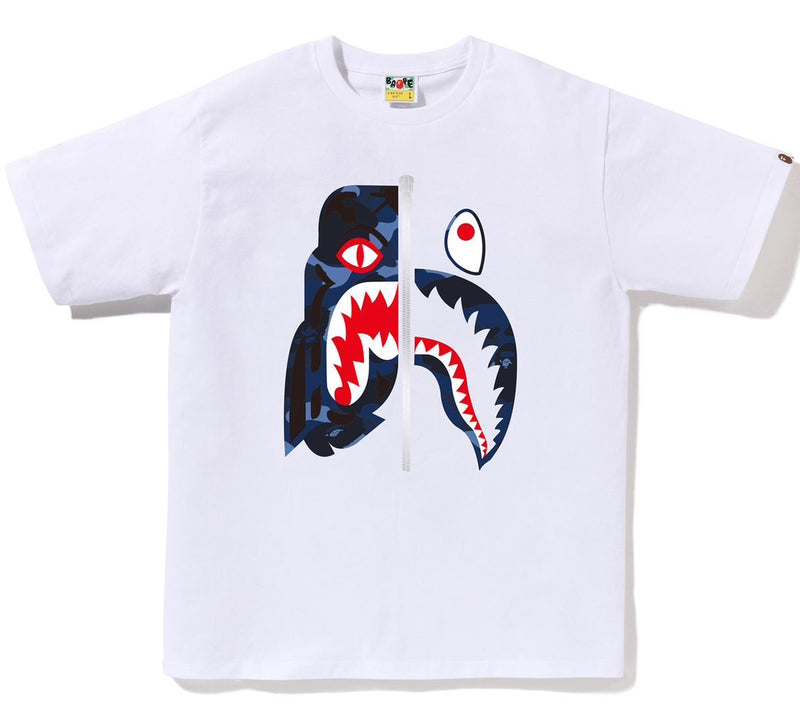 A BATHING APE COLOR CAMO TIGER SHARK TEE