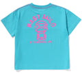 A BATHING APE BAPE KIDS BABY MILO NEON PRINT RELAXED FIT TEE